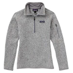 Patagonia Women's Heather Grey Better Sweater 1/4 Zip Fleece Pullover Womens XS